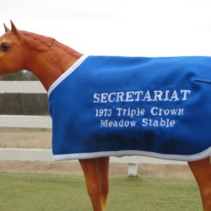 SECRETARIAT embroidered blanket for Breyer Triple Crown thoroughbred tb race model horse