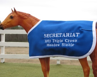 SECRETARIAT embroidered blanket for Breyer Triple Crown thoroughbred tb race model horse
