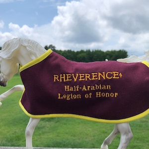 RHEVERENCE embroidered blanket for Breyer Arabian Horse Assoiciation aha Arab model horse toy Legion of Honor loh Champion