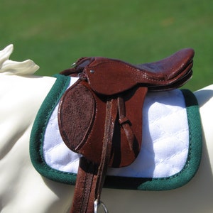 HUNTER GREEN Hunter Jumper all purpose ap saddle pad for Breyer and Peter Stone model horse horses LSQ