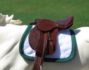 HUNTER GREEN Hunter Jumper all purpose ap saddle pad for Breyer and Peter Stone model horse horses LSQ