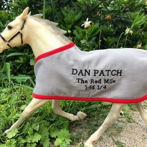 DAN PATCH famous Standardbred race racehorse horse pacer cm embroidered blanket Breyer