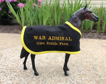WAR ADMIRAL embroidered blanket Breyer Classic Freedom Series model horse thoroughbred TB triple crown Belmont Preakness Kentucky Derby