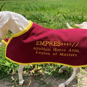 EMPRES embroidered blanket for Breyer Arabian Horse Assoiciation aha Arab model horse toy Legion of Masters lom Champion