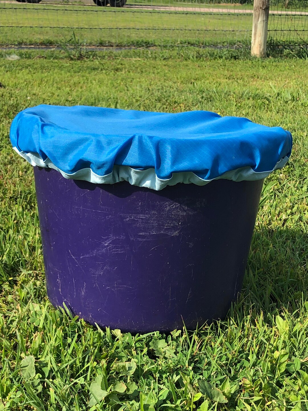 Royal Light Blue Feed BUCKET COVER Cover for REAL Horses Etsy