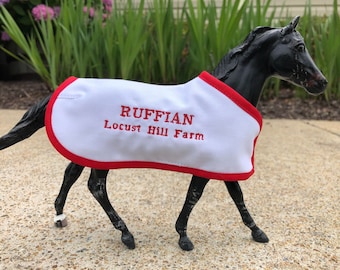 RUFFIAN embroidered blanket Breyer Classic Freedom Series model horse thoroughbred race horse racehorse TB filly mare