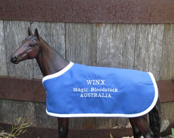 WINX Australia thoroughbred TB race horse mare embroidered blanket for Breyer model horse
