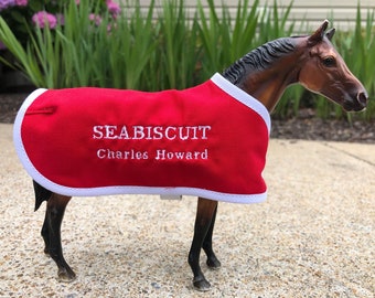 SEABISCUIT embroidered blanket Breyer Classic Freedom Series model horse thoroughbred TB race horse racehorse colt Charles Howard movie