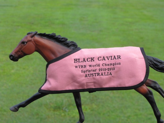BLACK CAVIAR Australia Thoroughbred TB Race Horse Embroidered Mare