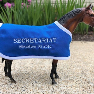 SECRETARIAT embroidered blanket Breyer Classic Freedom Series model horse thoroughbred TB triple crown Belmont Preakness Kentucky Derby