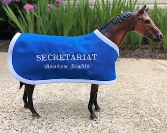 SECRETARIAT embroidered blanket Breyer Classic Freedom Series model horse thoroughbred TB triple crown Belmont Preakness Kentucky Derby