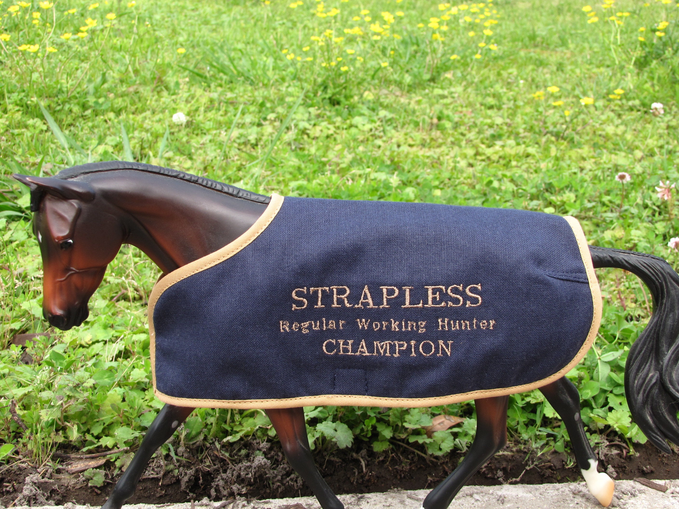 STRAPLESS Embroidered Blanket for Breyer Show Hunter Horse Etsy