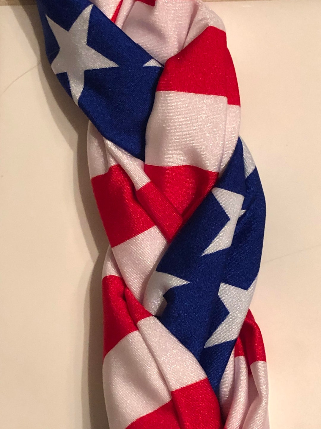 Stars & Stripes Braidin Horse Tail Bag for REAL HORSES Braid in Sock