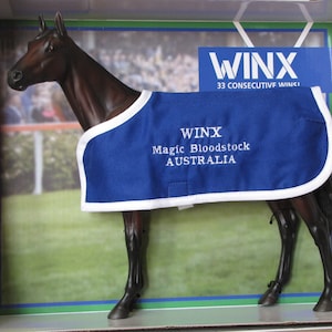 WINX with embroidered blanket Australian Australia thoroughbred tb race horse racehorse filly mare Breyer Horse nib model new in box mint