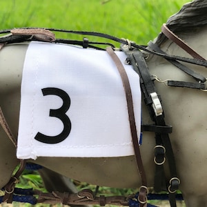 3 #3 number three Standardbred race cloth back number for Breyer & Peter Stone model horse horses trotter pacer Constantia Hambletonian LSQ
