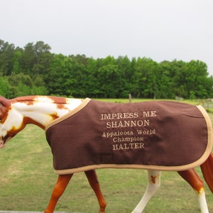 IMPRESS ME SHANNON embroidered blanket for Breyer appaloosa halter champion aqha ApHA quarter horse qh horse national world toy model