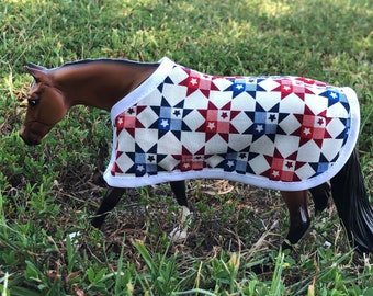 Blanket for Breyer Classic classics Freedom series horse horses QUILT CM winter spring summer fall quilted red white blue amrican americana