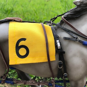 6 #6 number six Standardbred race cloth back number for Breyer & Peter Stone model horse horses trotter pacer Constantia Hambletonian LSQ