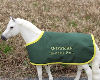 SNOWMAN embroidered blanket for Breyer model horse