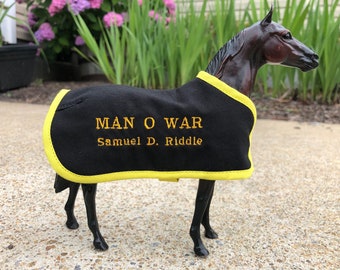 MAN O WAR embroidered blanket Breyer Classic Freedom Series model horse thoroughbred TB triple crown Belmont Stakes Preakness Kentucky Derby