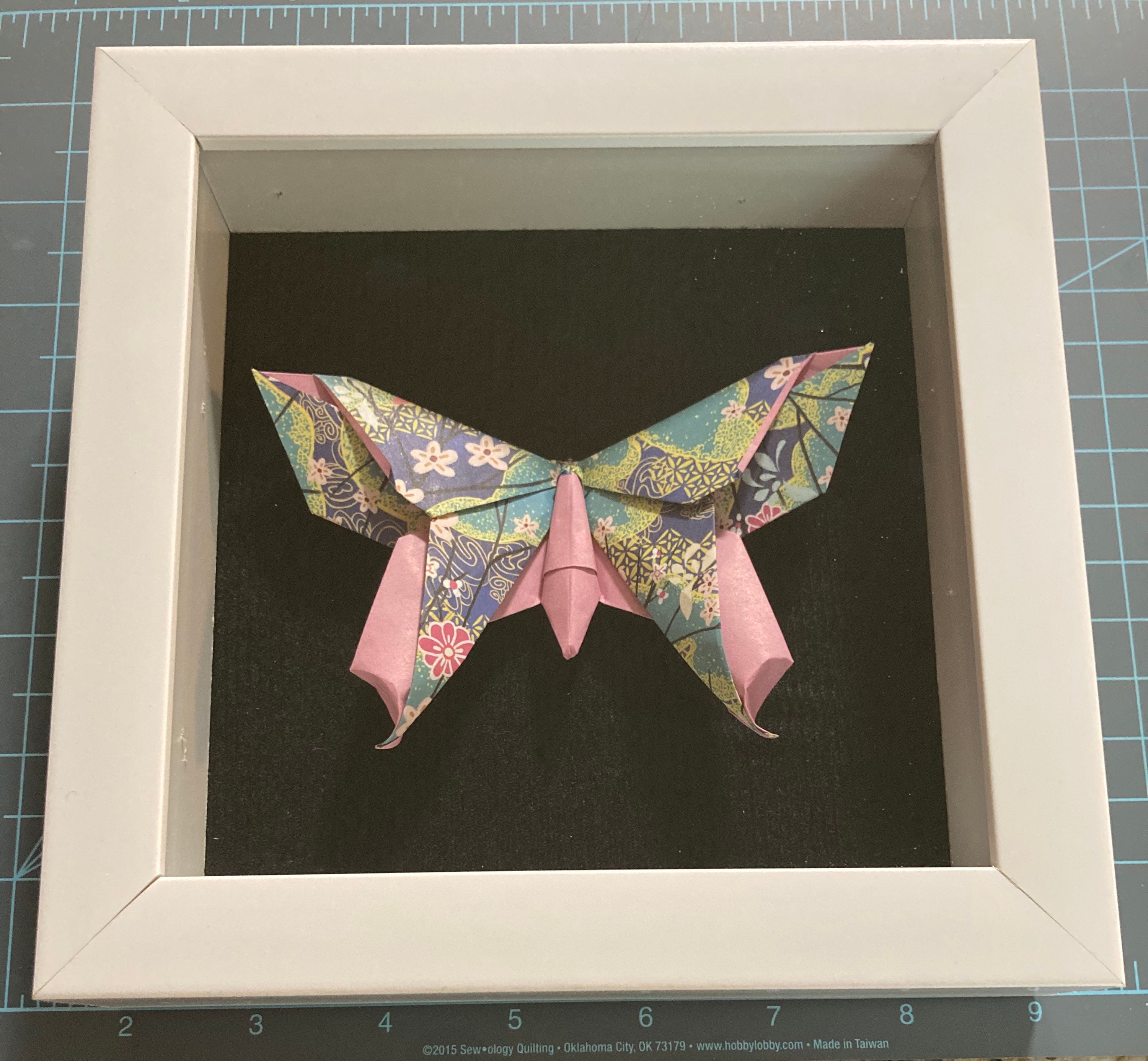 Framed Origami Butterfly Etsy