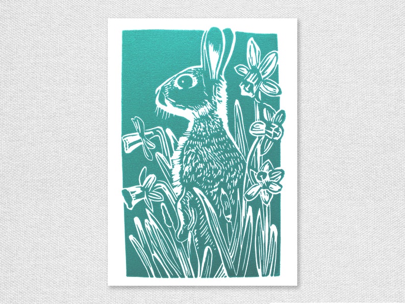 Pack of 3 Easter Greetings Cards featuring a Bunny zdjęcie 3