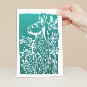 Pack of 3 Easter Greetings Cards featuring a Bunny zdjęcie 5