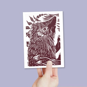 Woodland Animals Greetings Cards featuring a Rabbit, Badger and Hedgehog image 6