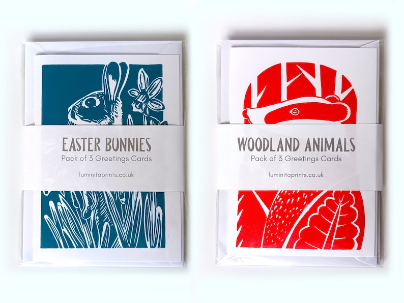 Woodland Animals Greetings Cards featuring a Rabbit, Badger and Hedgehog image 10