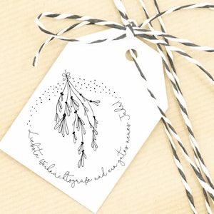 Weihnachtsstempel "Mistelzauber" / Stempel Weihnachten / Weihnachtlicher Stempel / Stempel Frohe Weihnachten Mistelzweig (W005))