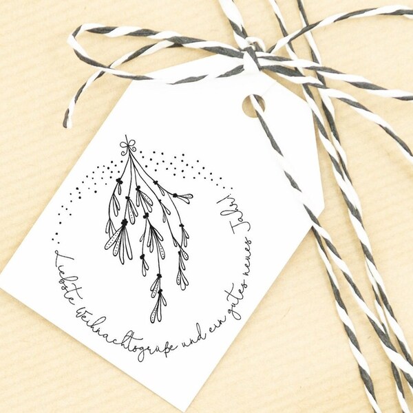 Sello navideño "Magia del Muérdago" / Sello navideño / Sello navideño / Sello de Feliz Navidad muérdago (W005)