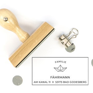 Familienstempel "Bad Godesberg" personalisiert, 80 x 40 mm