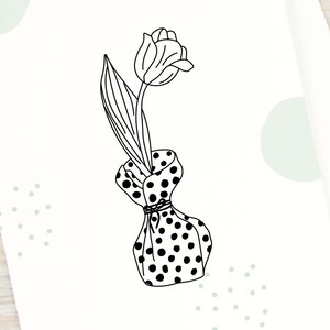 Frühlingsstempel „Tulpe in der Papiertüte" (WS035)