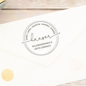 Gepersonaliseerde stempel // Adresstempel "Lörrach" // Gepersonaliseerde familiestempel