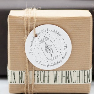 Weihnachtsstempel Mistelzweig im Einmachglas mit Text Zauberhaftes Weihnachtsfest W007