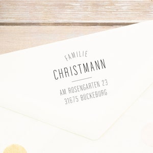 Individueller Stempel // personalisierbarer Adressstempel // Familienstempel "Bückeburg"