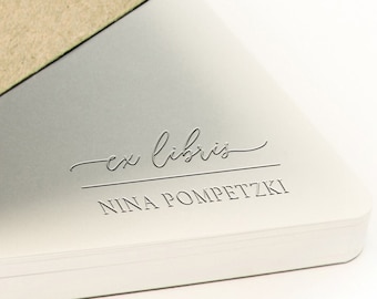 Prägestempel Buch / Prägestempel personalisiert / Buch prägen / Ex Libris Buchprägestempel "Klassik"