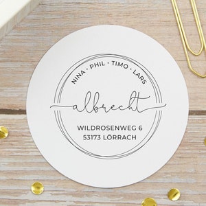 SELF-INKING STAMP "Lörrach" personalized // individual address stamp // personal family stamp