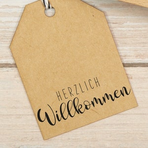 Stempel Herzlich Willkommen // Wortstempel // Textstempel Tischdekoration Motivstempel (WS29)