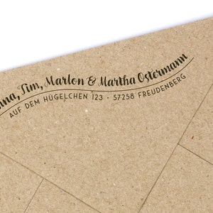 Adressstempel "Freudenberg", ca. 80 x 20 mm, personalisiert, individueller Stempel