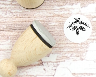 Stempel Weihnachtszweige / Ministempel Zweige / Kleiner Stempel Tannenzweige / Stempel Tannenzapfen