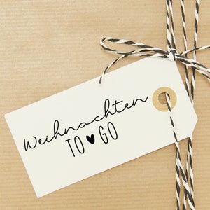 Weihnachtsstempel "Weihnachten to go" / Stempel Weihnachten / Wortstempel Weihnachten (M065)