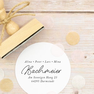 Address stamp / customizable stamp "Darmstadt" / personalized stamp / personalized stamp / own text stamp