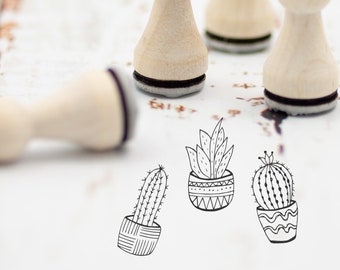 CACTUS mini stamp set // Stamp with cactus // Cactus stamp