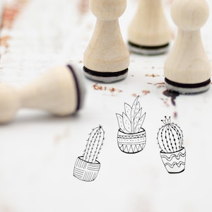 Ministempelset KAKTEEN // Stempel mit Kaktus // Kaktusstempel