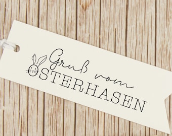 Easter stamp "Greetings from the Easter Bunny" / Easter stamp / Motif stamp / Gift stamp / Easter motif stamp (OS005)