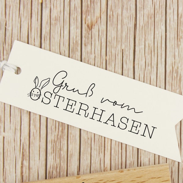 Osterstempel "Gruß vom Osterhasen" / Stempel Ostern / Motivstempel / Geschenkstempel / Ostermotiv Stempel (OS005)