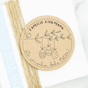 OSTERSTEMPEL "Osterzweig", personalisierbarer Adressstempel, 45 x 45 mm