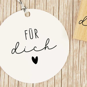 Stempel "Für dich" // Holzstempel Geschenkanhänger // Geschenkstempel // Geburtstag // Wortstempel Für dich (M054)