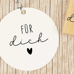 Stempel Für dich // Holzstempel Geschenkanhänger // Geschenkstempel // Geburtstag // Wortstempel Für dich M054 Bild 1